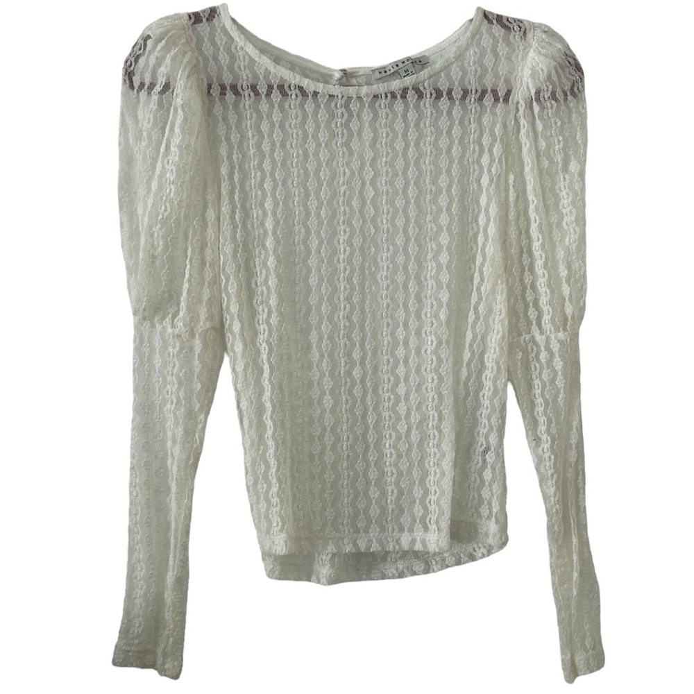 Haute Maude Women’s Lace Long Sleeve Top Sz M